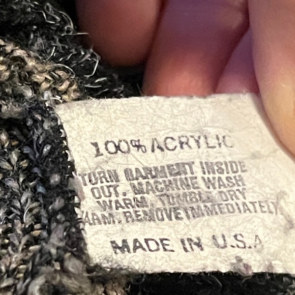 Le Tigre Vintage Beige and Black Geometric Pattern Cardigan Sweater - Picture 6 of 6